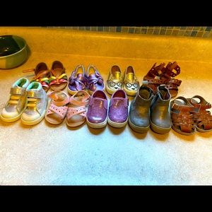 Toddler girls bundle of shoes size 4 & 5